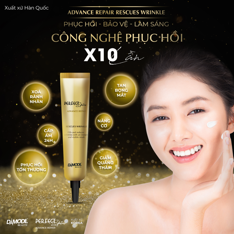 ResCuse Wrinlke - Tinh chất Xoá Nhăn, Nâng Cơ, Dưỡng Ẩm, Xoá Quầng Thâm, Bọng Mắt