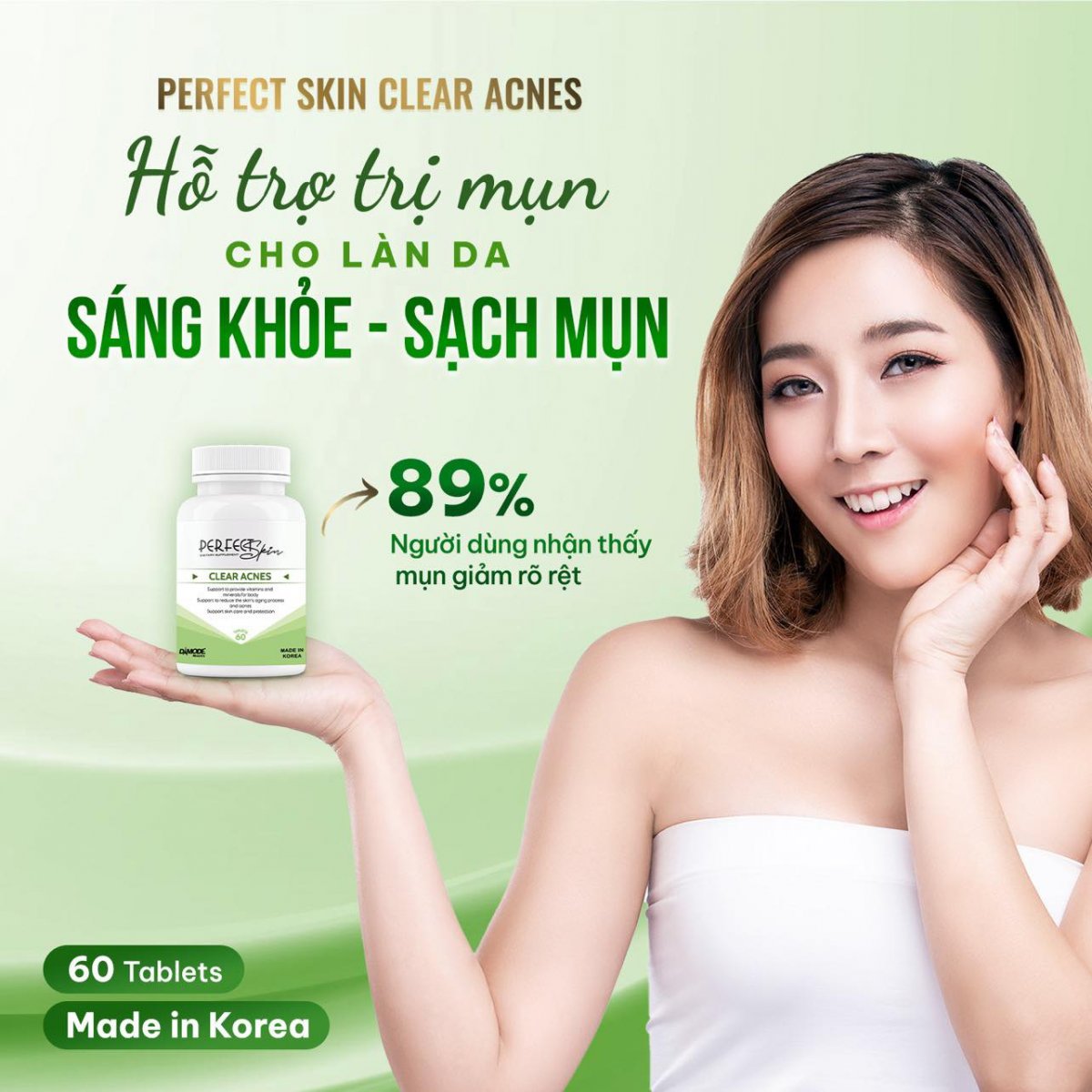 Clear Acnes - Viên Uống Cân Bằng Dầu Nhờn, Ngăn Ngừa và Hỗ Trợ Điều Trị Mụn