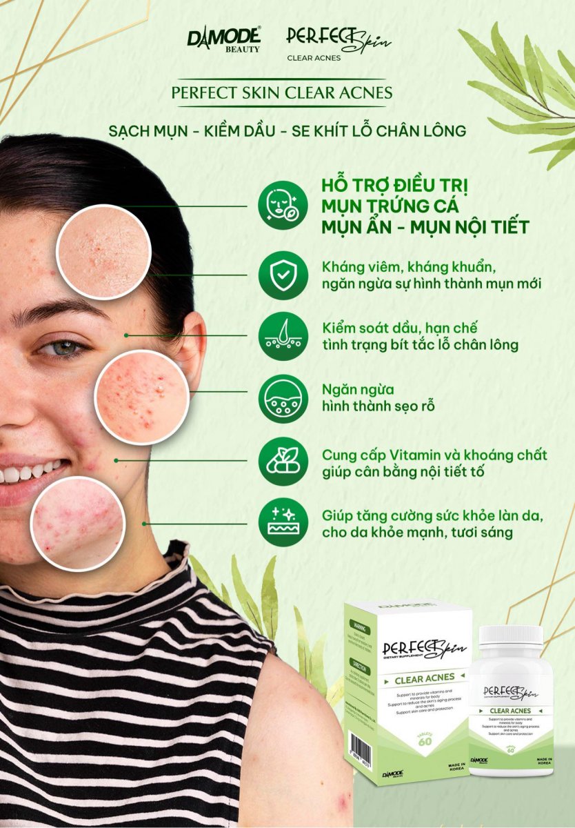 Clear Acnes - Viên Uống Cân Bằng Dầu Nhờn, Ngăn Ngừa và Hỗ Trợ Điều Trị Mụn