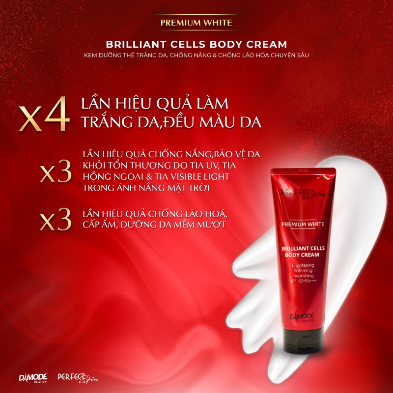 Brilliant Cell Body Cream - Kem Dưỡng Thể Trắng Da, Chống nắng, Chống lão hóa