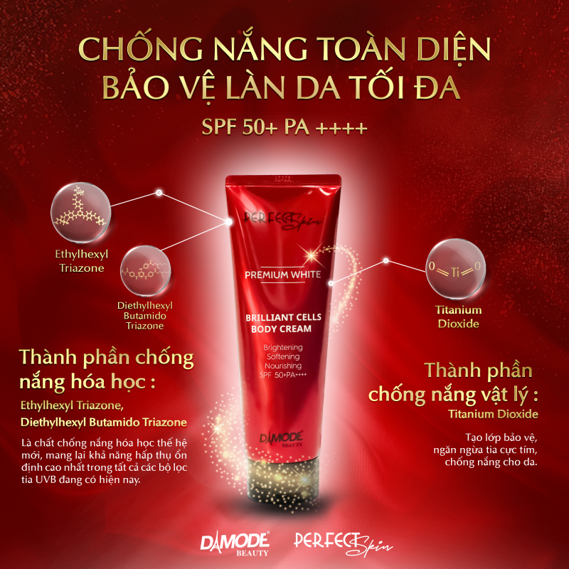 Brilliant Cell Body Cream - Kem Dưỡng Thể Trắng Da, Chống nắng, Chống lão hóa