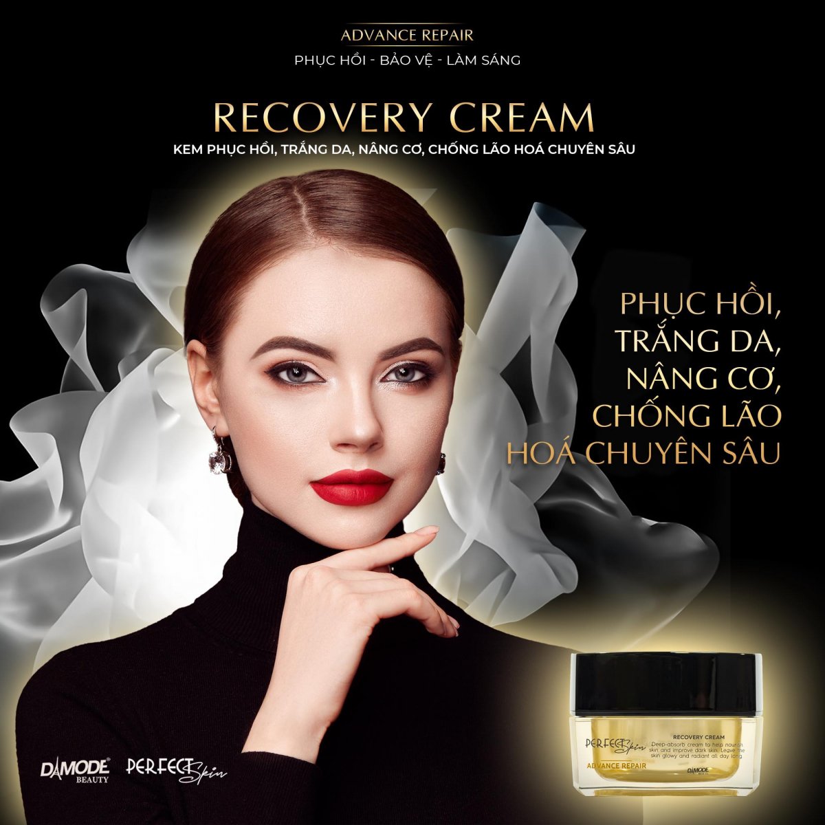 Recovery Cream - Kem Phục Hồi, Trắng Da, Nâng Cơ, Chống Lão Hóa Da Chuyên Sâu