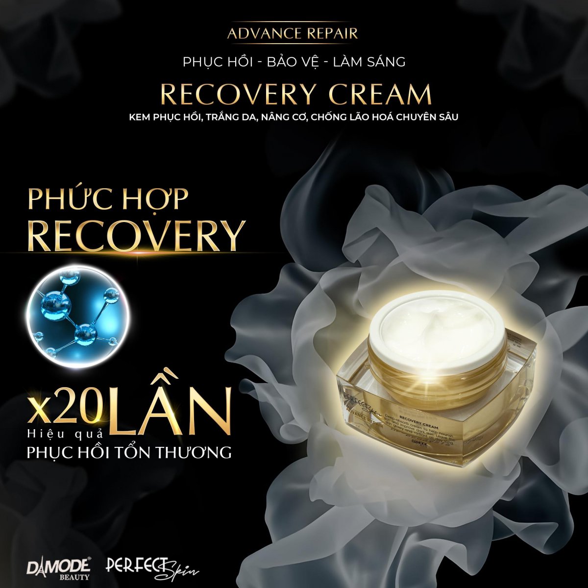 Recovery Cream - Kem Phục Hồi, Trắng Da, Nâng Cơ, Chống Lão Hóa Da Chuyên Sâu