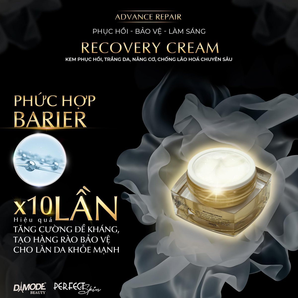 Recovery Cream - Kem Phục Hồi, Trắng Da, Nâng Cơ, Chống Lão Hóa Da Chuyên Sâu