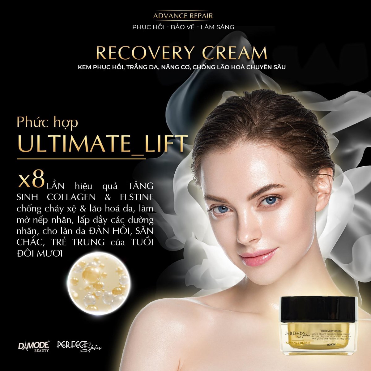 Recovery Cream - Kem Phục Hồi, Trắng Da, Nâng Cơ, Chống Lão Hóa Da Chuyên Sâu