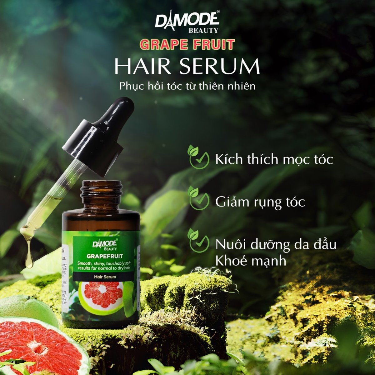 Grapefruit Hair Serum - Tinh dầu dưỡng, kích thích mọc tóc (30ml)