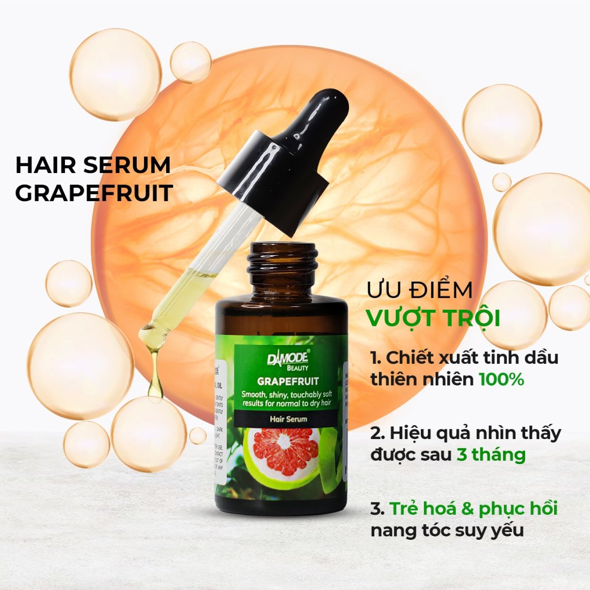 Grapefruit Hair Serum - Tinh dầu dưỡng, kích thích mọc tóc (30ml)