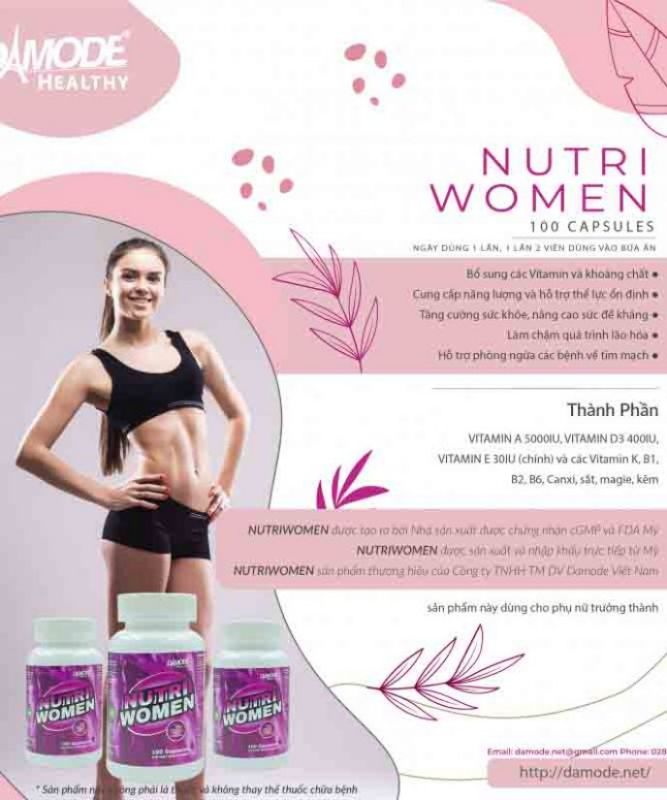 NutriWomen - Vitamin, Khoáng chất, Tăng Sức Đề Kháng cho Nữ