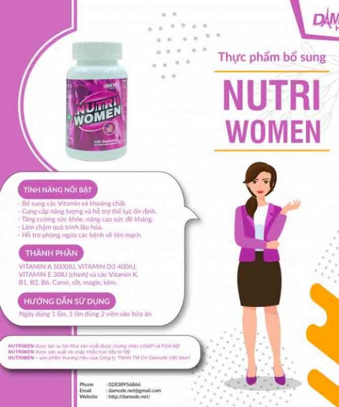 NutriWomen - Vitamin, Khoáng chất, Tăng Sức Đề Kháng cho Nữ