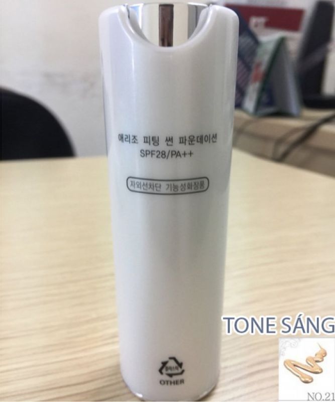 Milky Dress - Kem nền trang điểm chống nắng Aery Jo Fitting Sun Foundation #No21 Tông sáng