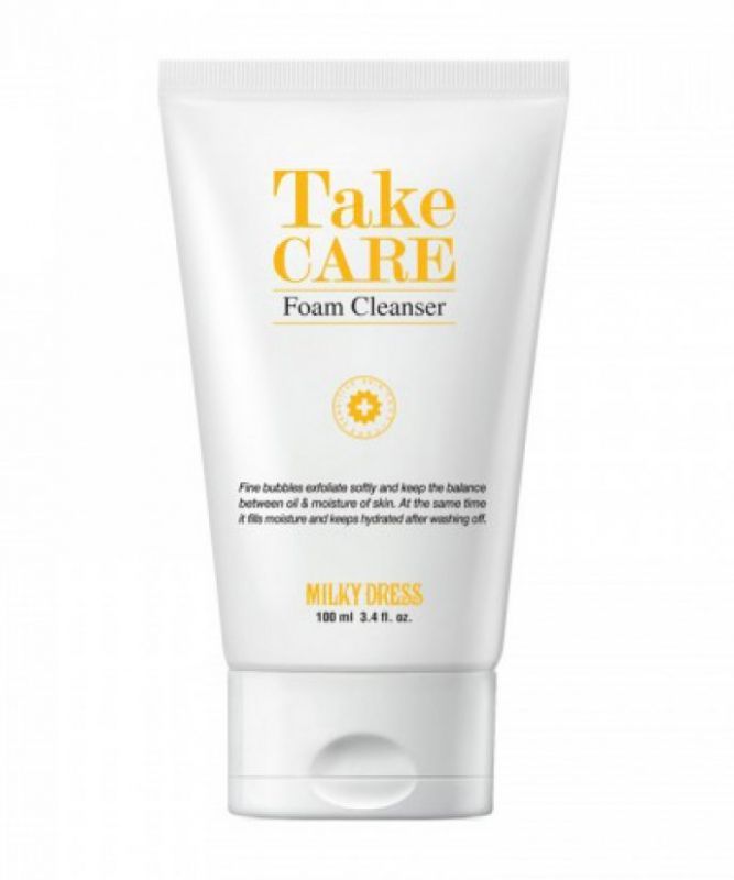 Milky Dress - Sữa rửa mặt da dầu mụn - Take Care Foam Cleanser- 100ml